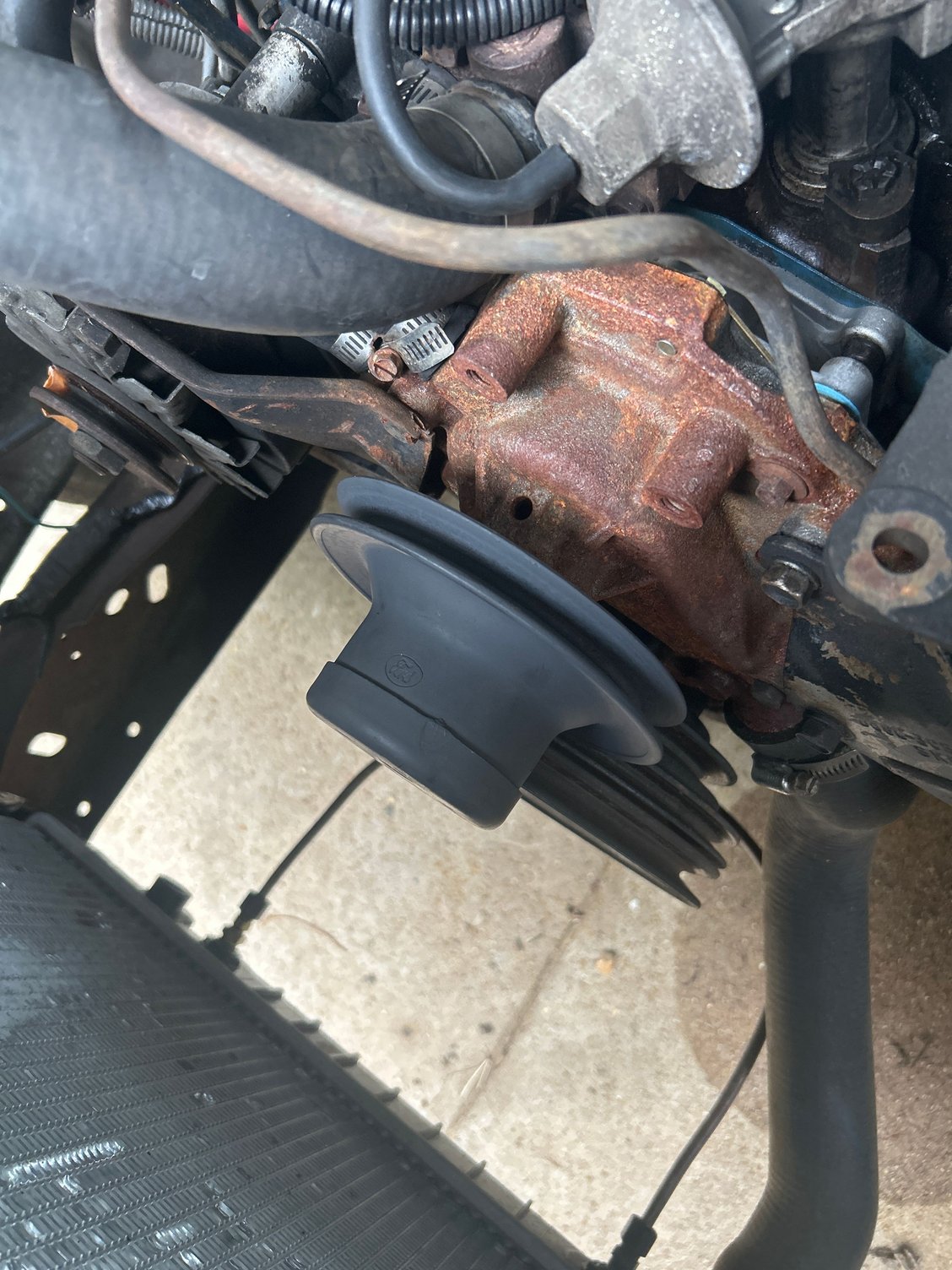 Water pump pulley (sitting there loose - not installed)