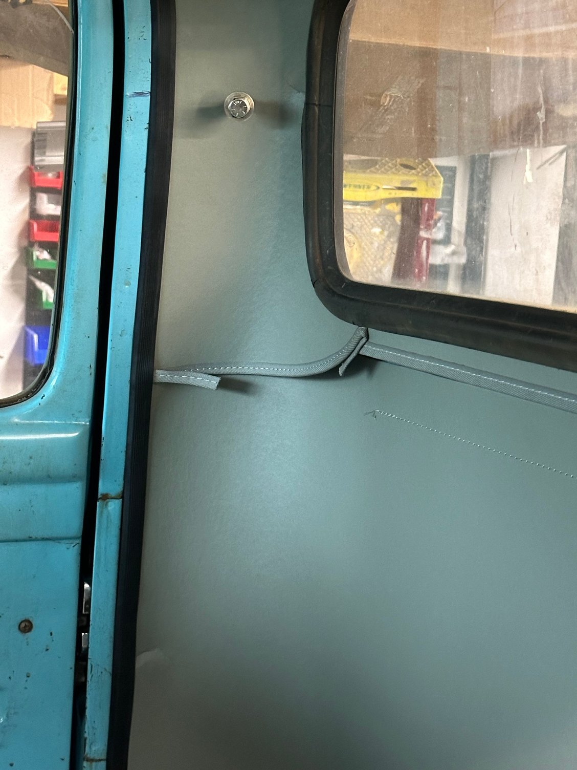 Properly installed on the sides. 