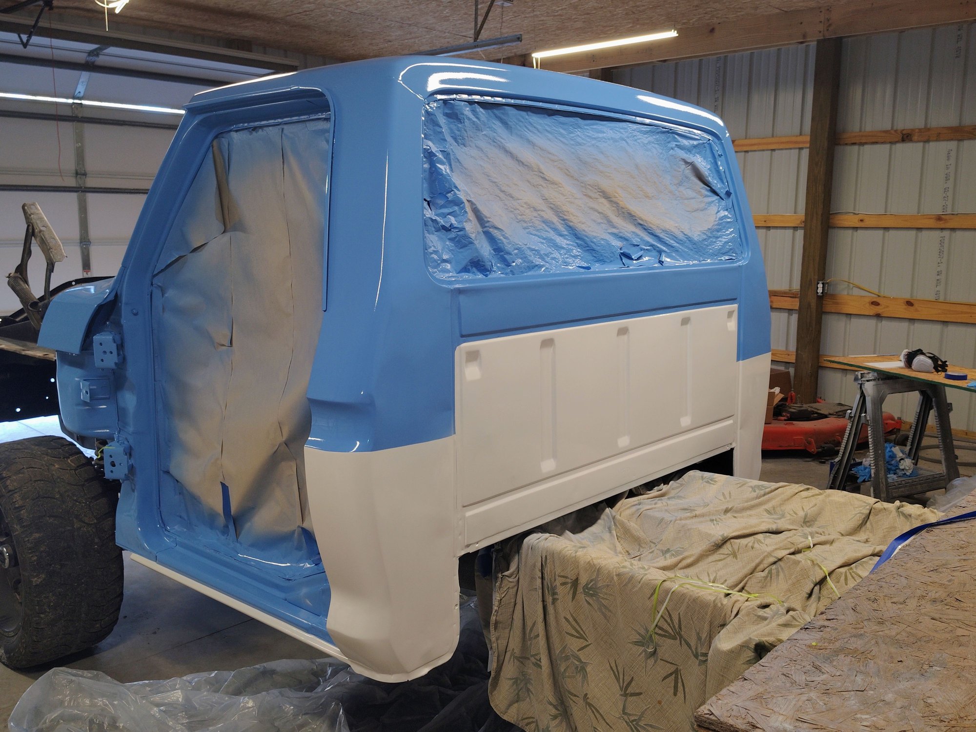 I wasn't sure how to transition the white and blue behind the cab.  It won't be seen by anyone anyway, but I think this looks decent
