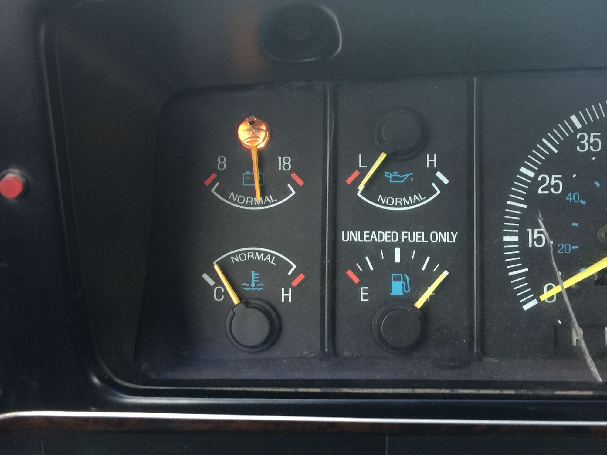 1990 F250 w/ 460 temperature gauge stays on C (cold) Ford Truck