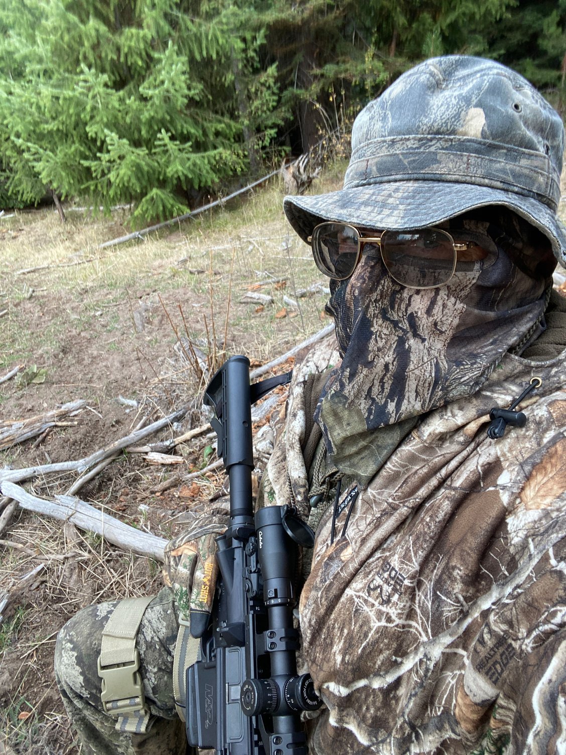 My S&W M&P10LE (.308 Winchester).  A straight shooter and has bagged several deer, bears and an Elk.
