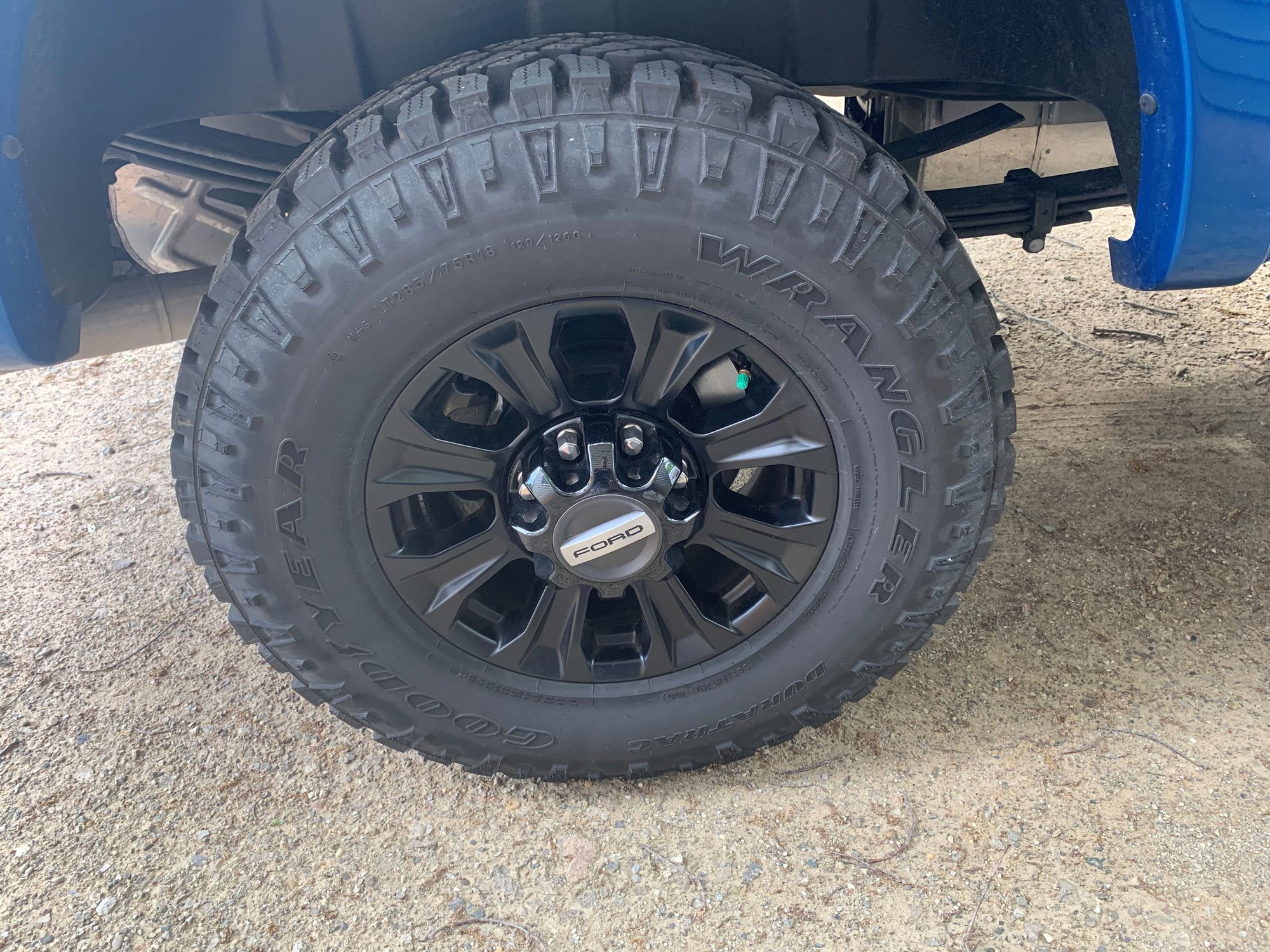 Wheels and Tires/Axles - Goodyear Duratrac Ford Tremor F250 F350 Wheels Tires - Used - 2005 to 2020 Ford F-250 Super Duty - 2005 to 2020 Ford F-350 Super Duty - Linden, MI 48451, United States
