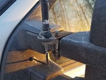 Made a simple clamp for the FM antenna and ran the wire through the mirror mount and into the dash.