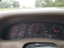 All of the following pictures of EGT/boost were taken at this spped and RPM with cruise control set while in 5th gear (6th gear for those that count L as a 1st gear).

None of these were long hills, but they were moderately steep and I took A LOT of pictures. The ones you see below are when the EGT gauge peaked and maintained its position before going back down as the hill leveled out.