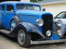 33" Chev chopped/filled top, IFS, lowered headlights, etc. When I get my trucks done, I want to re-do this one stem to stern.