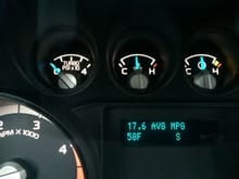 Average fuel mileage from new according to computer