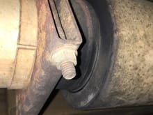 Is this a separated seam where the exhaust pipe enters the muffler?