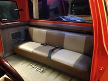 Rear seat recovered to match interior