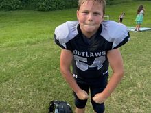 Grandson’s post game pose. He had a really good game. 