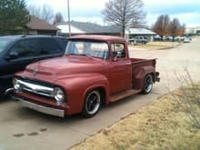 My 56 heading to the Muffler shop as of December 3, 2012.