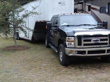Our 36' Cargo trailer.  Pulls like a dream.