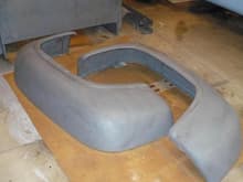 rear fenders - blasted and treated with MasterCoat metal prep and rust remover (phosphoric acid)