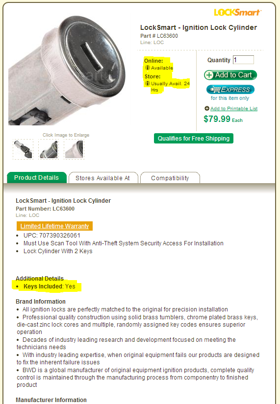 03 Escape replacement ignition lock cylinder Ford Truck Enthusiasts