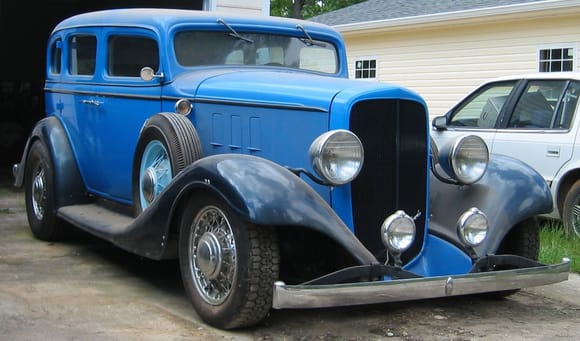 33" Chev chopped/filled top, IFS, lowered headlights, etc. When I get my trucks done, I want to re-do this one stem to stern.