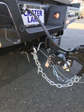 Safety chains on the 2018 TT snapped into the receiver