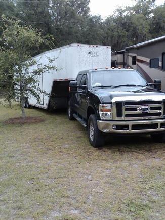 Our 36' Cargo trailer.  Pulls like a dream.