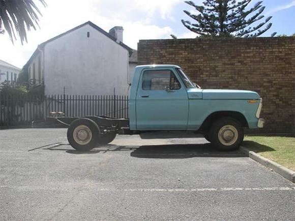 An early incarnation. Bed were rotten, so drove her around like this for a couple of weeks.