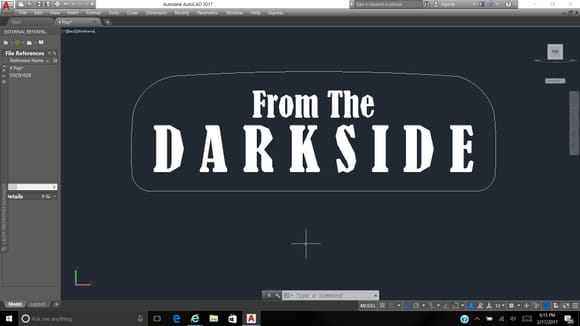 Here is what I want to cover the rear window black outside and gray lettering... Since my truck is from the darkside.