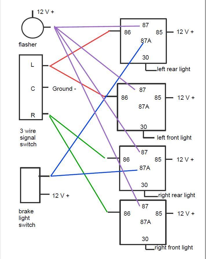 Can I use a 5Wire turn signal switch and have only one rear light per