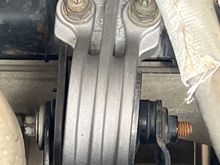 This is it installed. You see the bolt through it, but it has all that gap around the bolt, seem there should be a bushing inside there