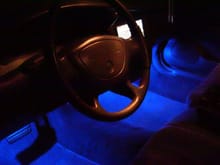 Blue interior lighting.   Perhaps the most easy to do mod ever.