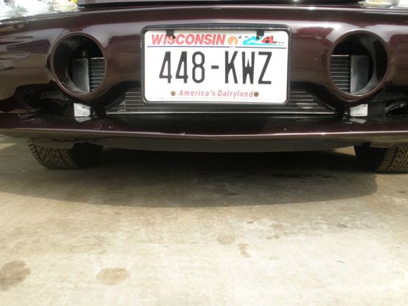 Intercooler radiator core installed