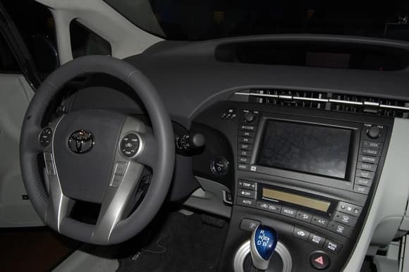 2010 Toyota Prius Steering Wheel and Navigation Screen