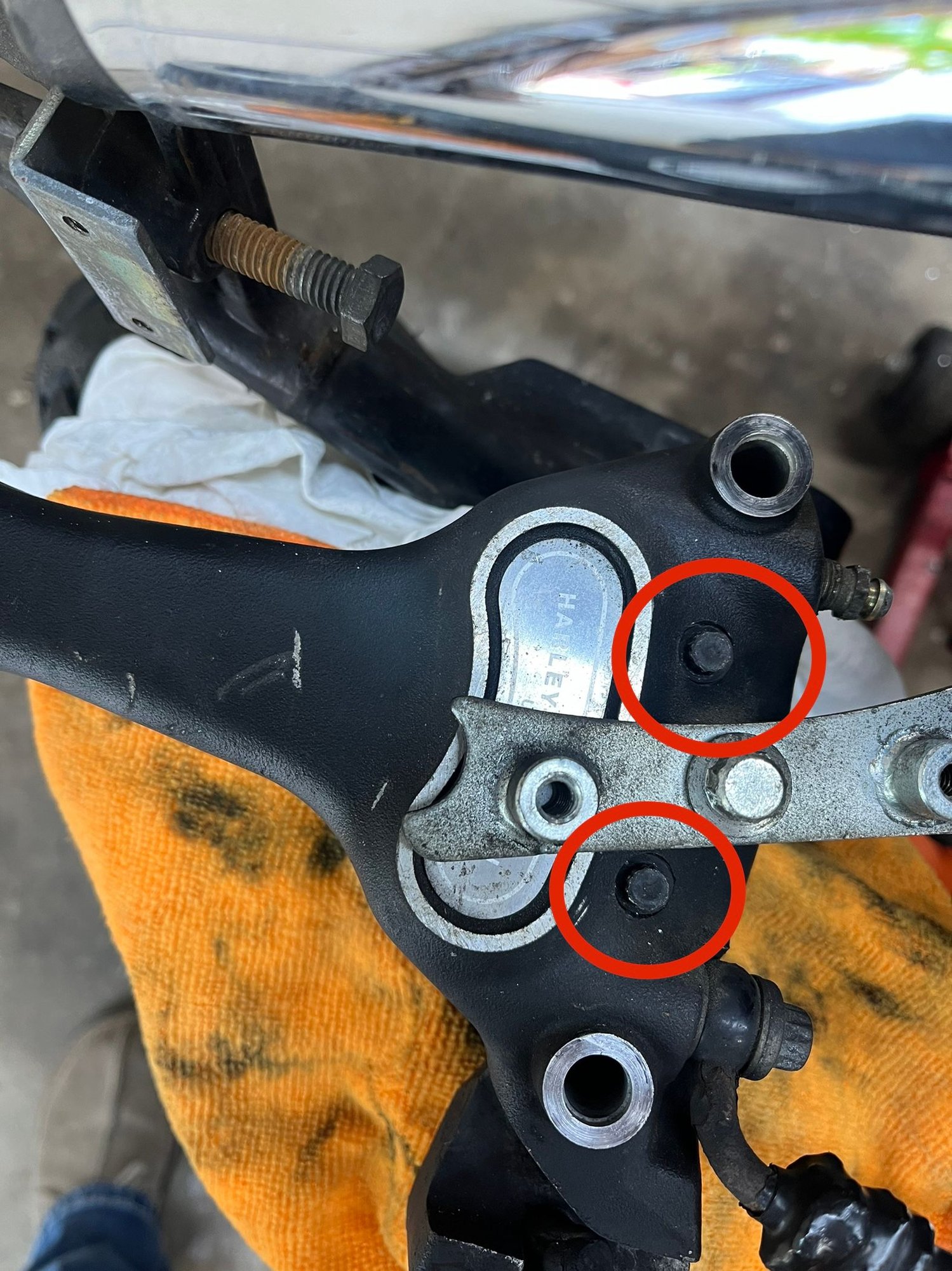 brake pad bolt Harley Davidson Forums