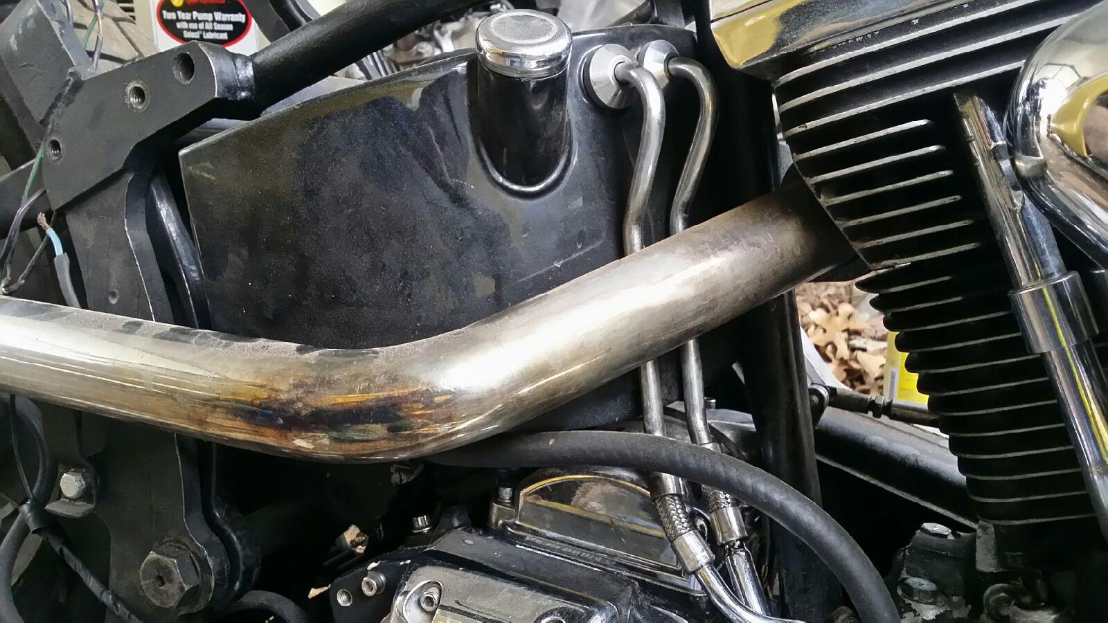 shovelhead oil line routing