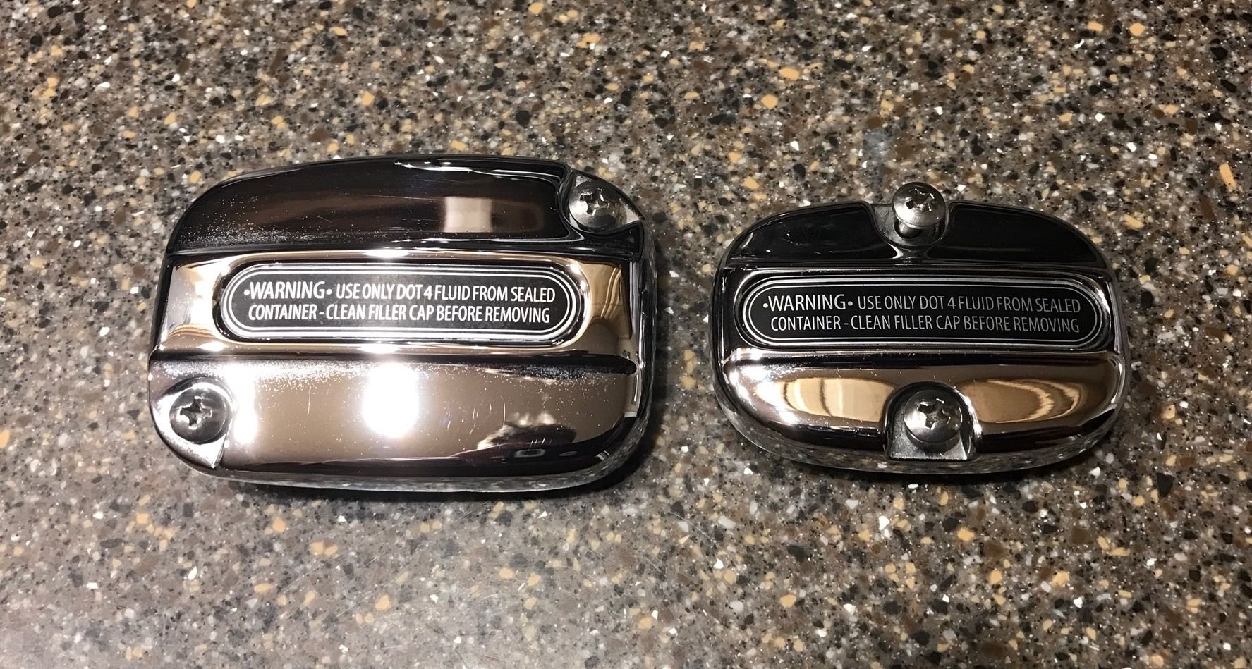 Front & Rear Chrome Master Cylinder Covers Harley Davidson Forums
