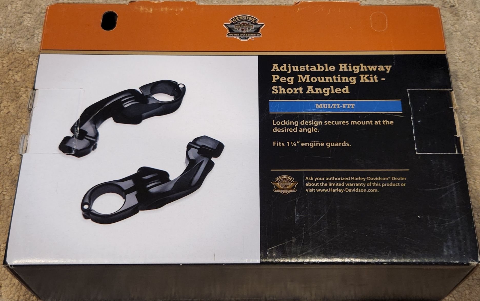 Gloss Black Short Angled Adjustable Highway Peg Mount Kit Harley Davidson Forums