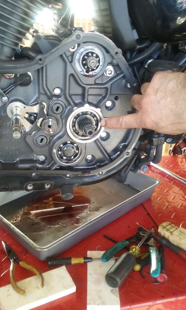 2010 sportster 1200n mains shaft bearing removal & install Harley