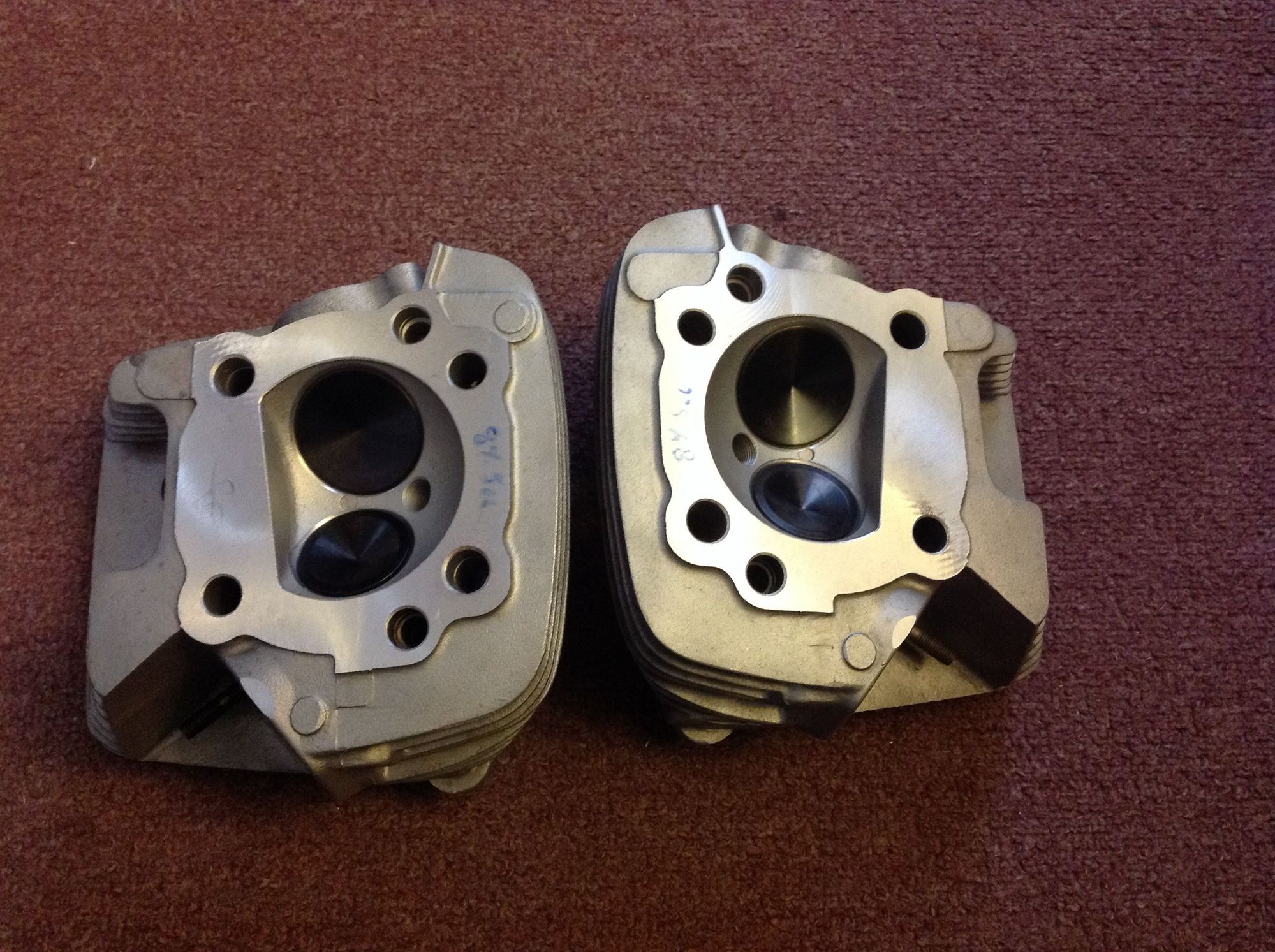 Evo Cylinder Heads Mint Redone By Hillside Bead Blasted, Bored Harley