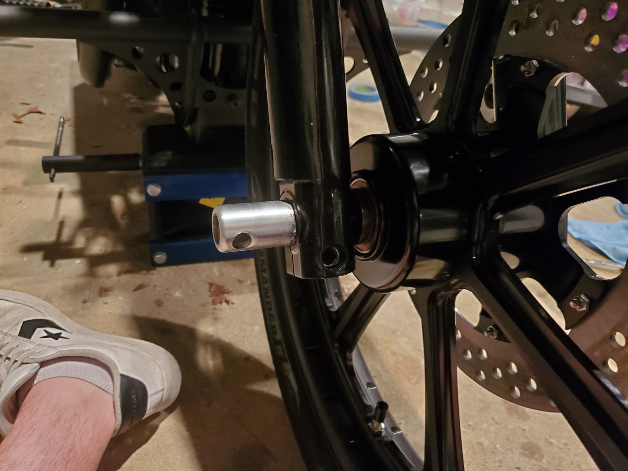Remove and Install Front Axle ^&*!!! Harley Davidson Forums