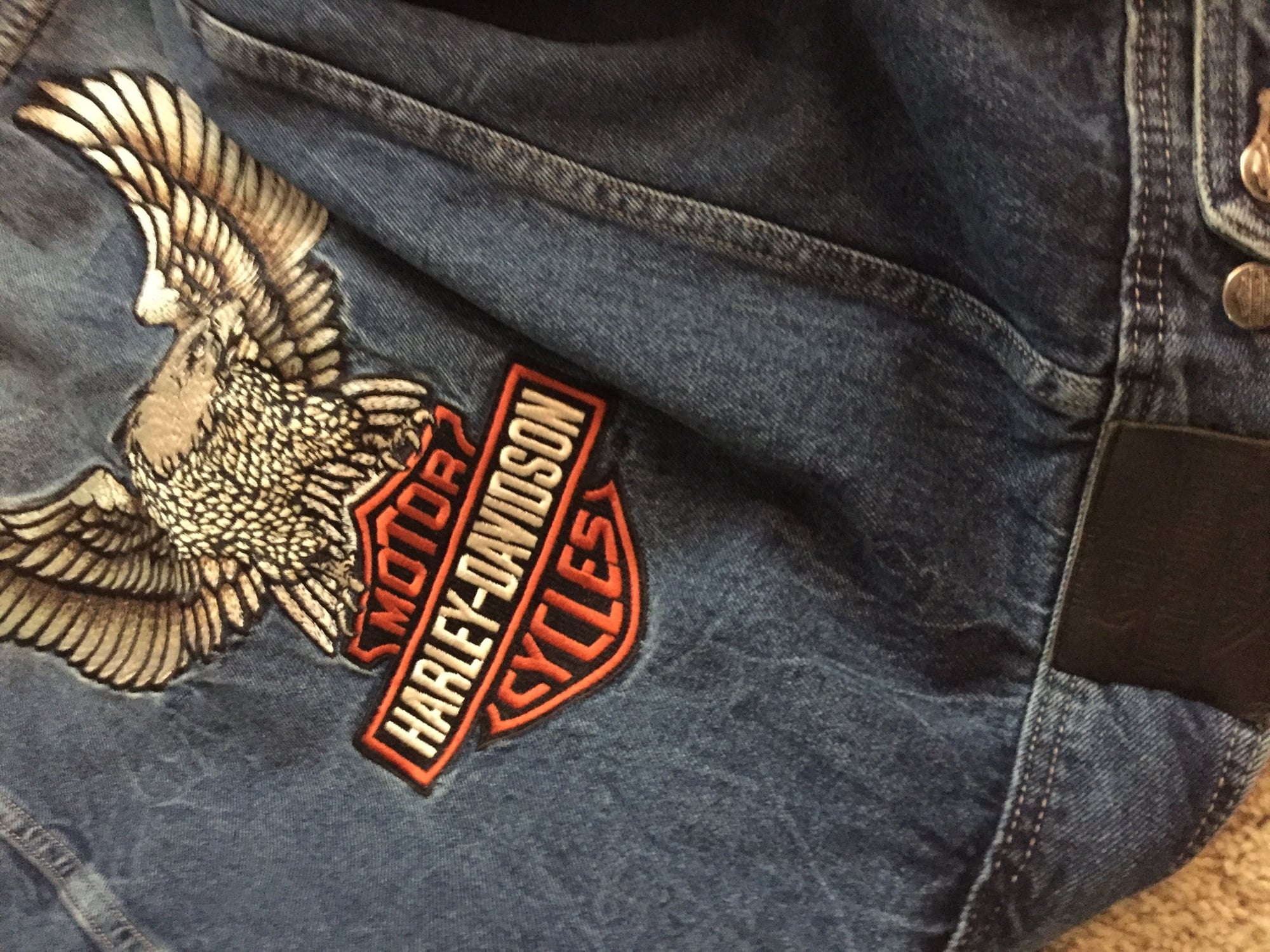 Mens XL jean jacket - Harley Davidson Forums