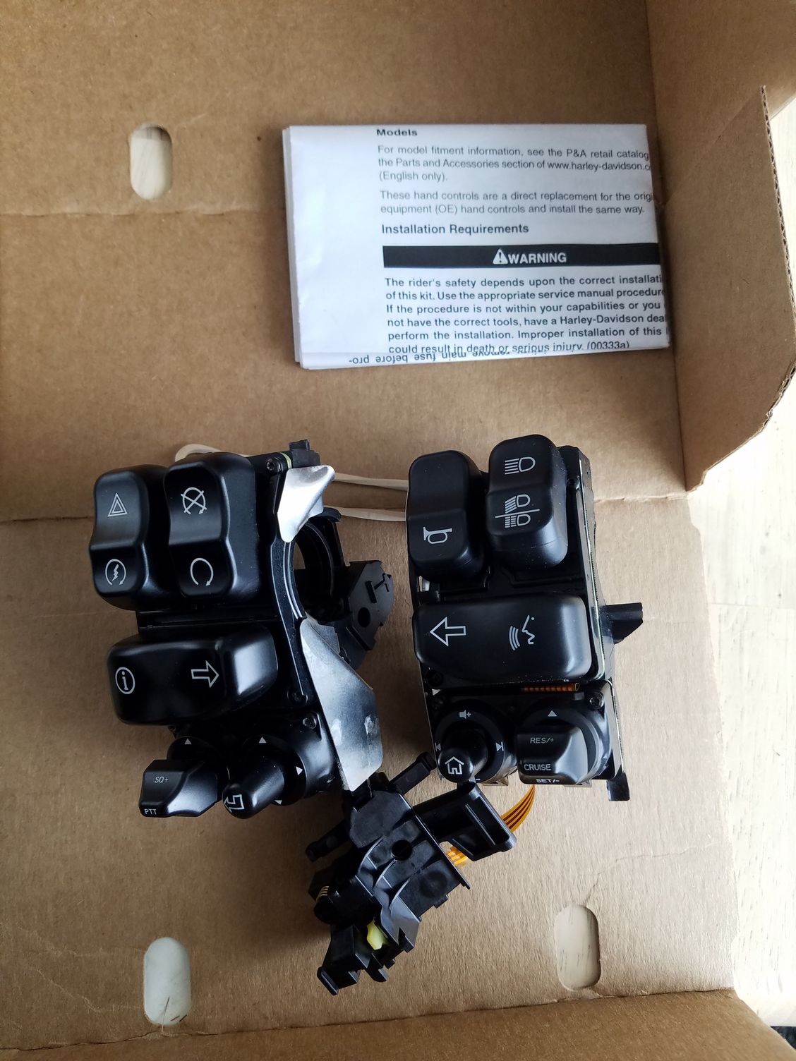 Lighted Hand Control Switches off my 2014 Ultra Limited Harley