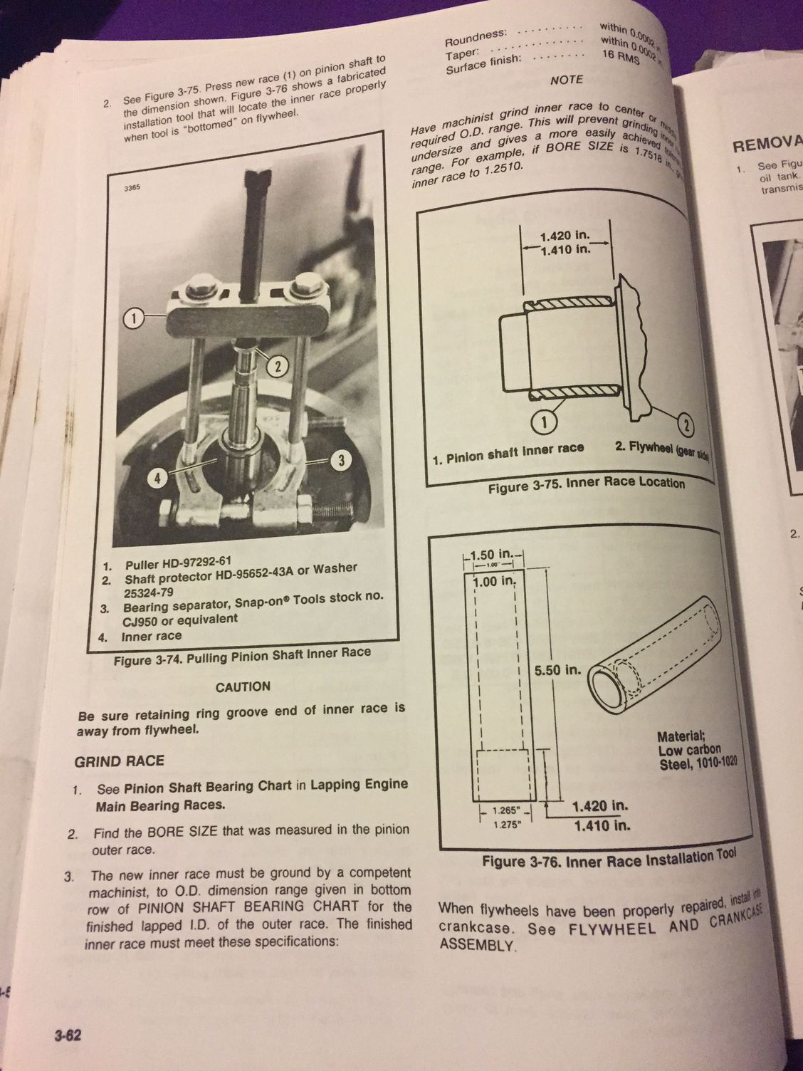 Pinion Race Wwalking Out? - Harley Davidson Forums