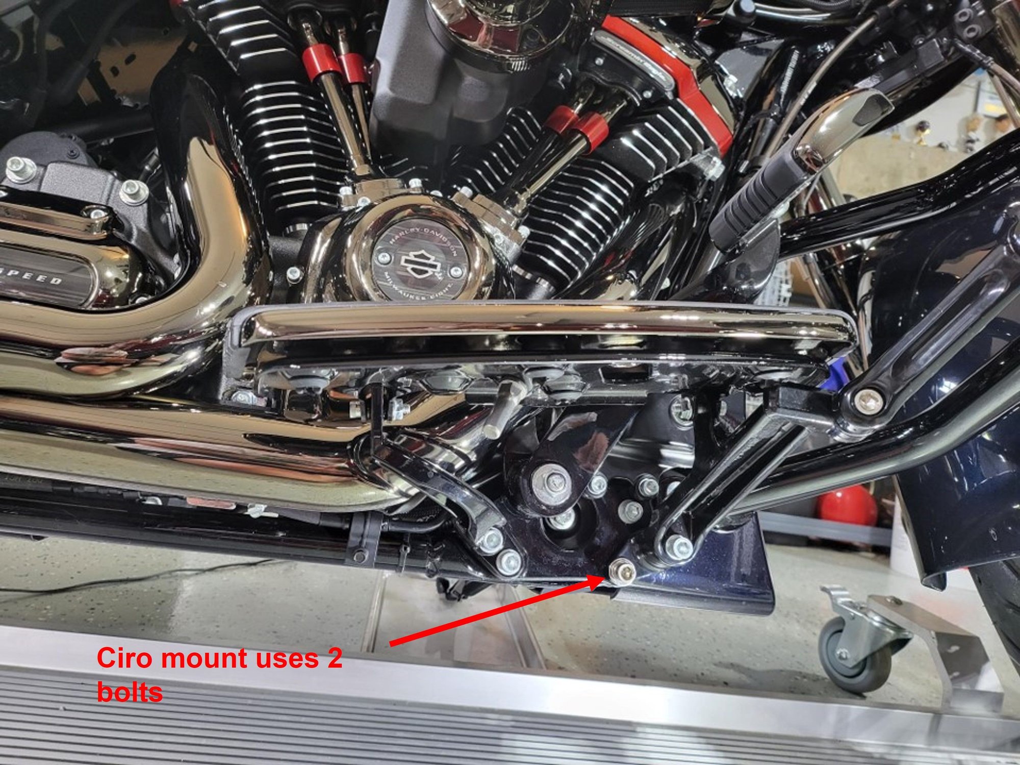 Footboard Extensions with Ciro Frame Mounted Hiway Pegs? Harley