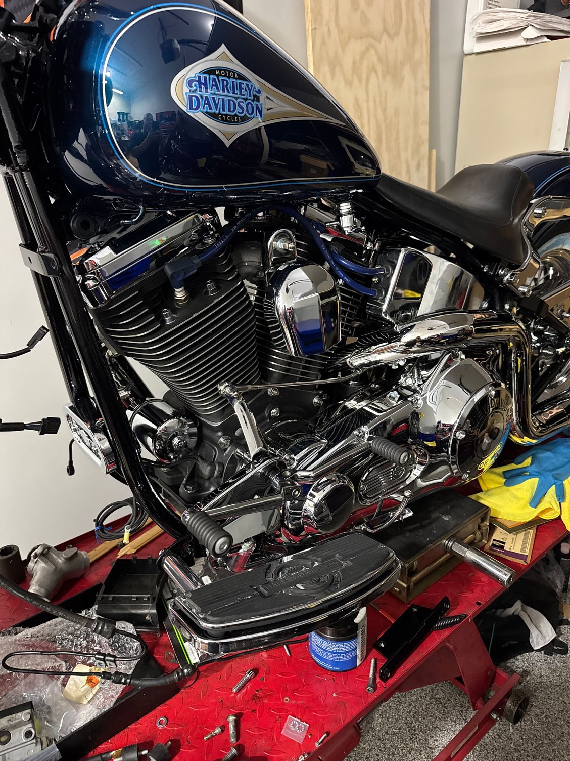 Floorboards and controls on