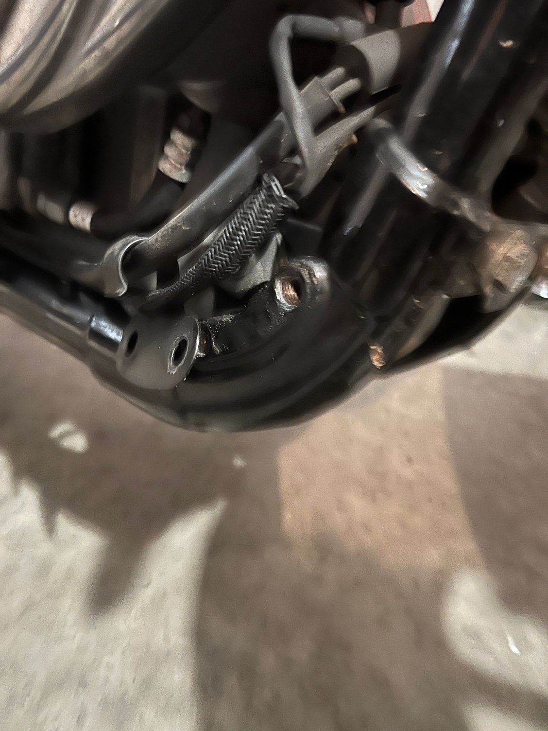 Position where the exhaust sits in relation to the FC mount