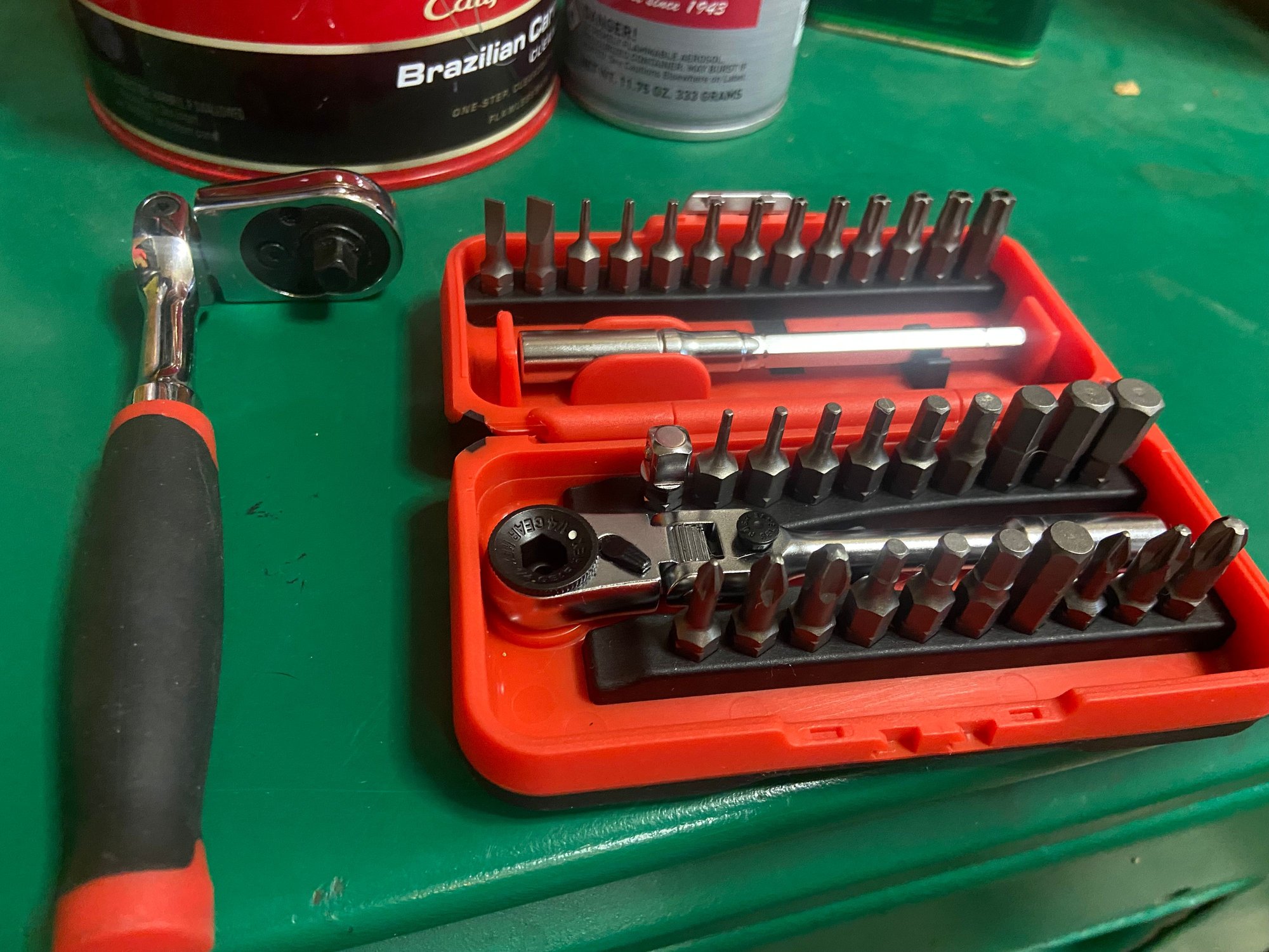With this kit I was able to get all of the bolts off except for the one by the cylinder. I could get on it straight but could no get enough leverage. 