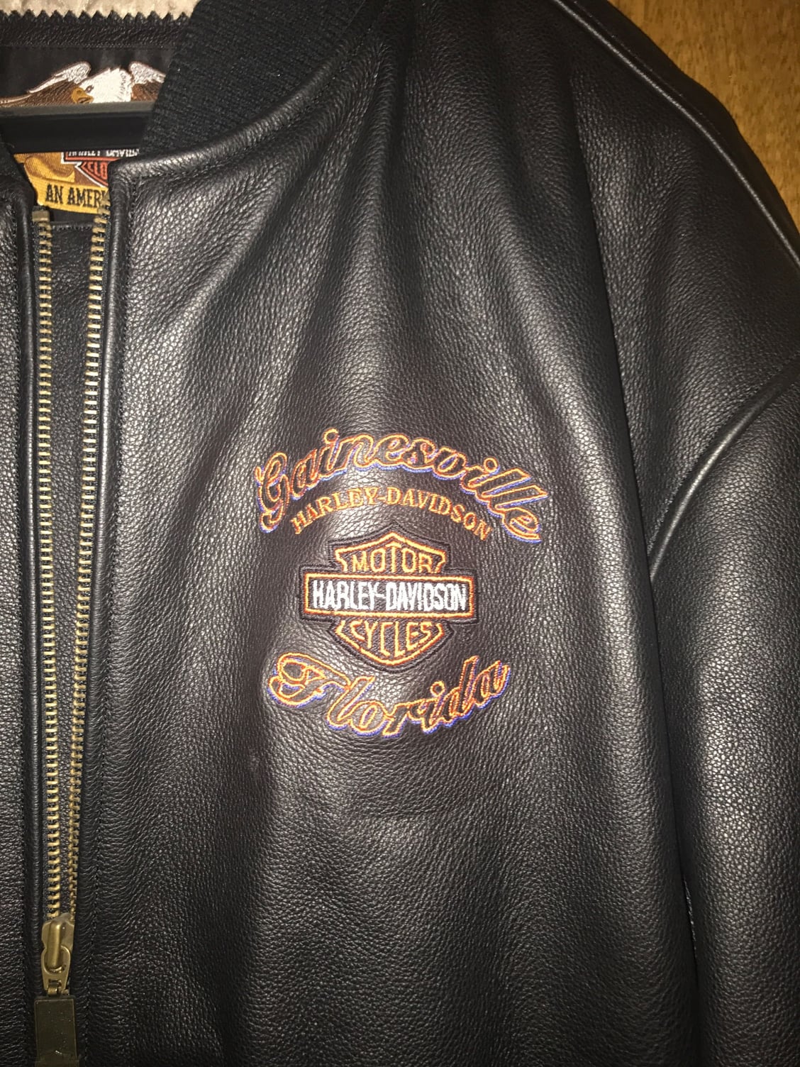 Leather Harley Gainesville Dealer Jacket. - Harley Davidson Forums