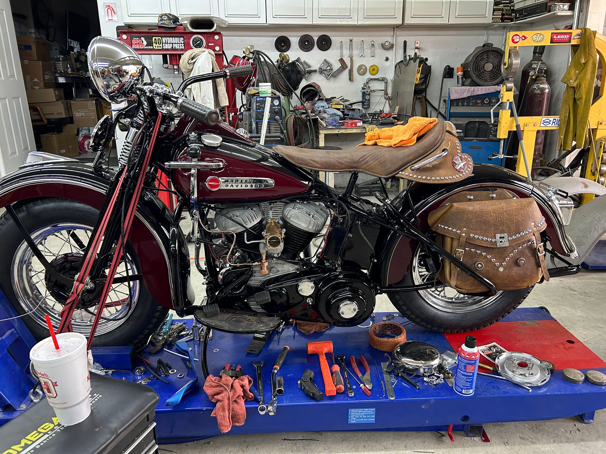 Leakage in the new copper filter  unit as it doesn't seat well in the brass unit on the carb . Always something  to make your day !Plus linkage is a problem with the carb.