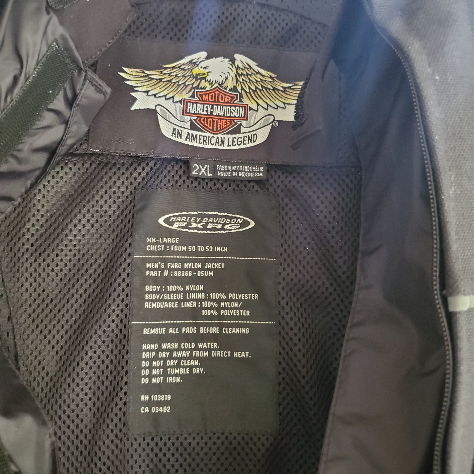 Harley FXRG Textile Jacket XXL like new - Harley Davidson Forums