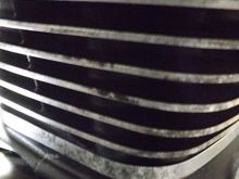 Before cleaning polishing front cylinder fins