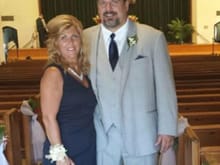 Me and the Mrs before son's wedding on Aug 1, 2015