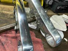 Upper polished, lower is not