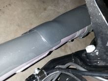 This is the heat shield thst made its way all the way through the paint coating to steel. That's normal, right?!