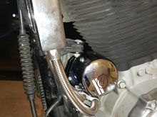 added a fresh filter.  i will change all the oil after i test ride and check for leaks.  all done.