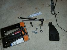 9/16 socket.  9/16  wrench.

spring washer for peg mounting p/n: 250912-72

hex?  locktite